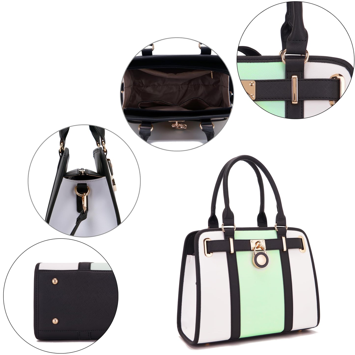 Handbags Sets For Women Shoulder Bags Top Handle Work Satchel Tote Purses Set With Matching Wallet 2pcs