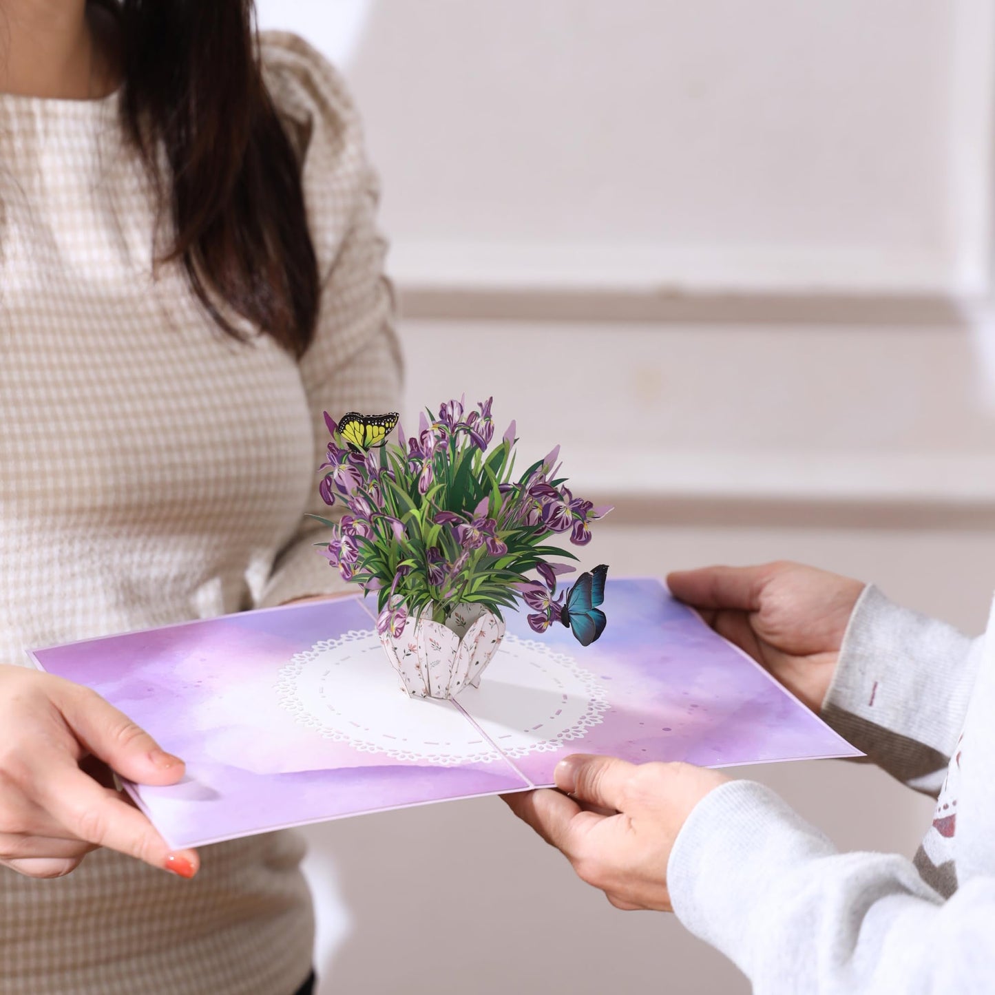 Pop Up Anniversary Card, 3D Cards 6x8 inch