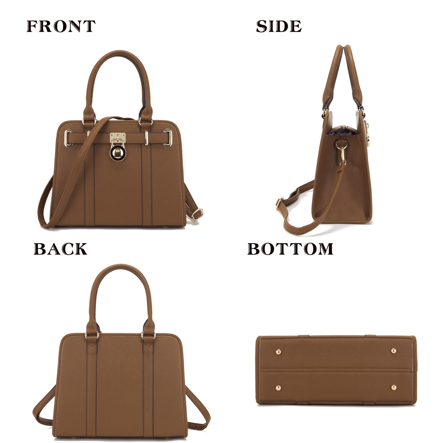 Handbags Sets For Women Shoulder Bags Top Handle Work Satchel Tote Purses Set With Matching Wallet 2pcs