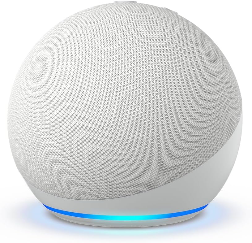 Amazon Echo Dot (newest model), Vibrant sounding Alexa speaker, Great for bedrooms, dining rooms and offices, Glacier White