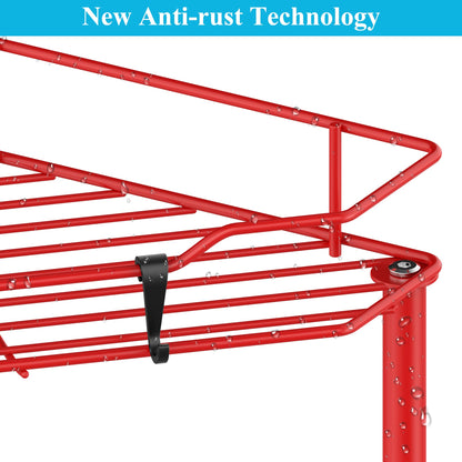 4 Tier Floor Standing Corner Shower Caddy Organizer Shelf with Hooks