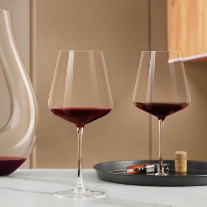 Crystal Wine Glasses Set of 2, Hand Blown Wine Glass 25OZ, White/Red Wine Glasses