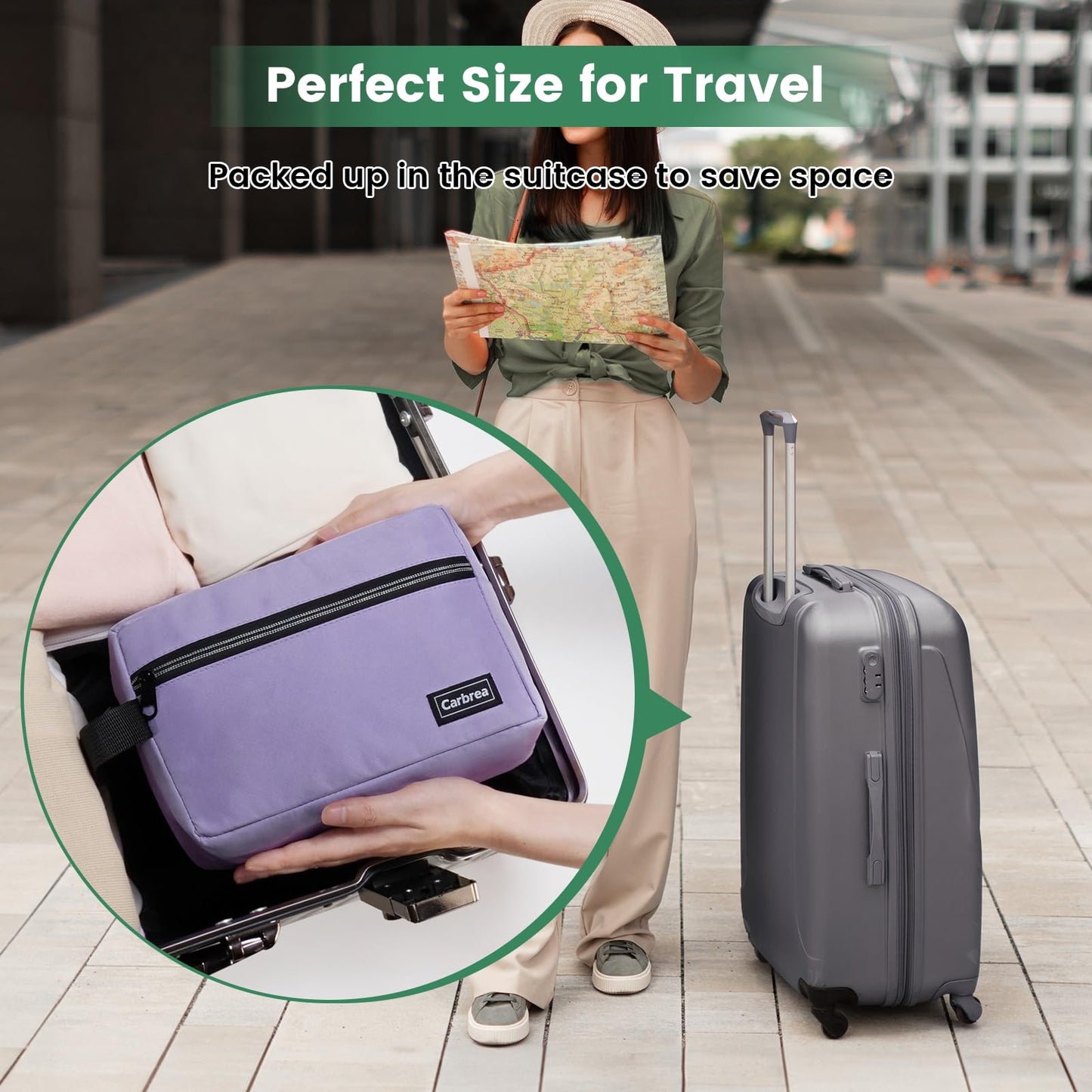 Travel Toiletry Bag - Small Tavel Bag for Toiletries, Cosmetics, Accessories, Gifts