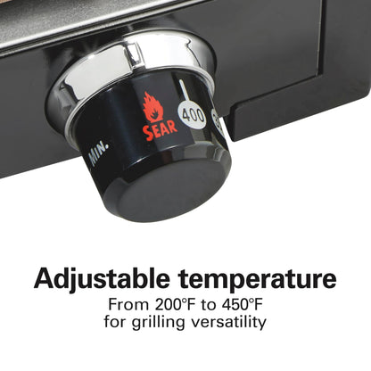 Electric Indoor Searing Grill – 118 sq. in., Viewing Window, Adjustable Temp to 450°F, Stainless Steel