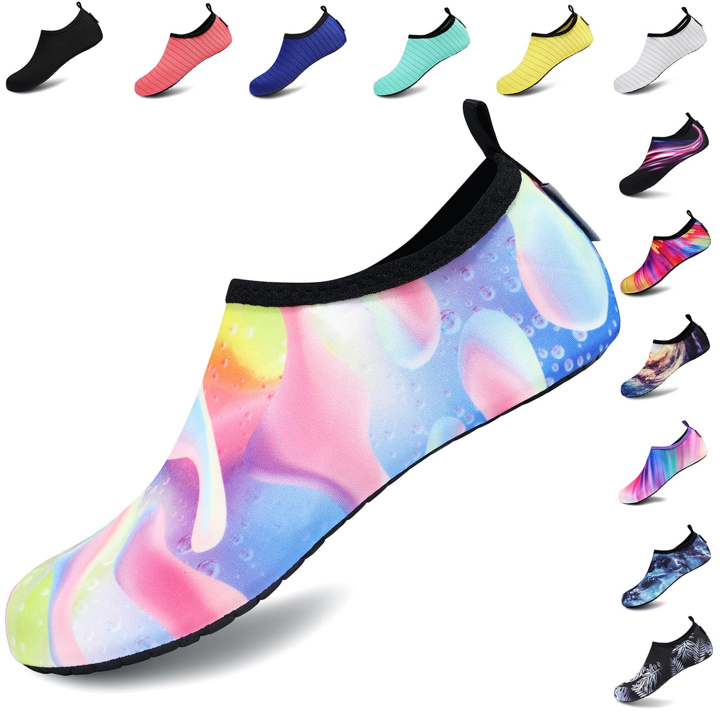 VIFUUR Wassersportschuhe Barfuß Schnelltrocknende Aqua-Yoga-Socken Slip-on für Männer Frauen