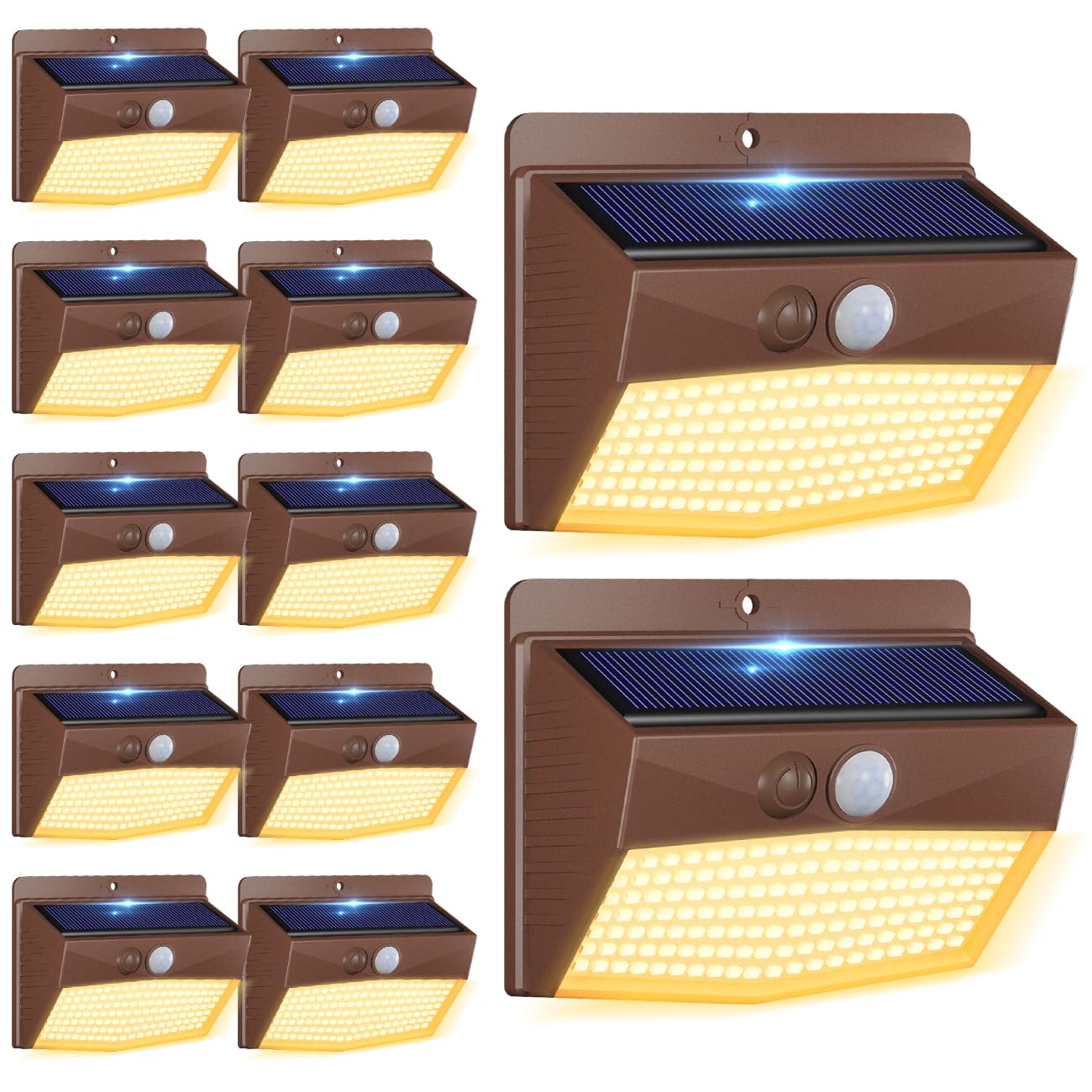 2-Pack Solar Security Lights – Motion Sensor, Waterproof