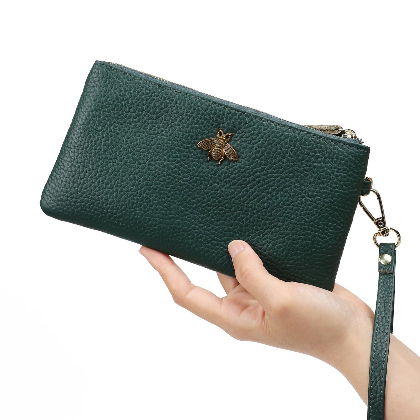 imeetu Damen-Handgelenk-Clutch, Leder, Handy-Geldbörse, Handtasche mit Handschlaufe