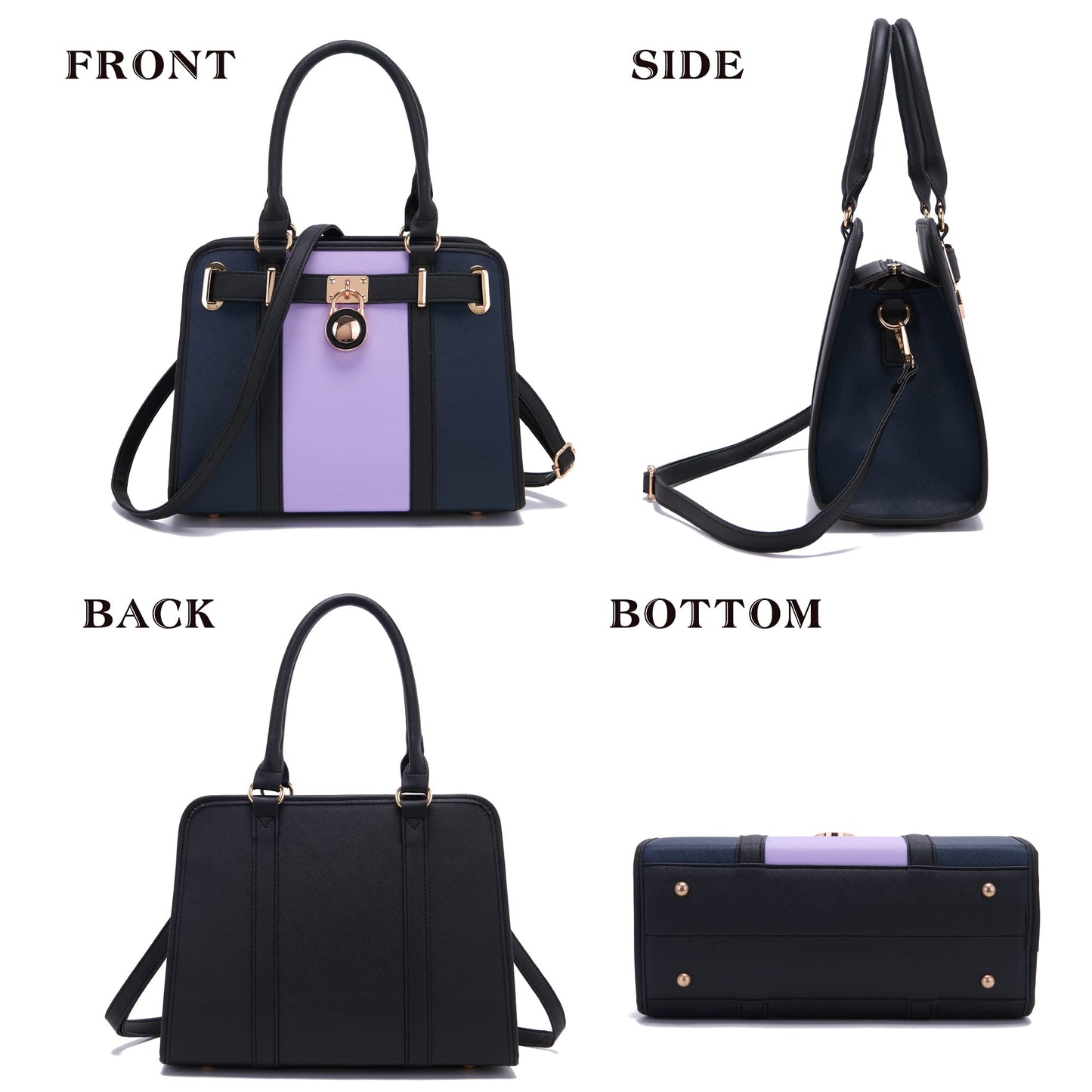 Handbags Sets For Women Shoulder Bags Top Handle Work Satchel Tote Purses Set With Matching Wallet 2pcs