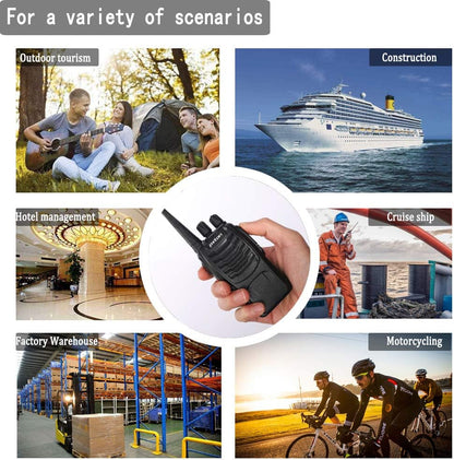 pxton Walkie Talkies Long Range for Adults with Earpieces,16 Channel Walky Talky Rechargeable Handheld Two Way Radios with Flashlight Li-ion Battery and Charger（4 Pack）