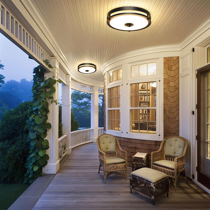 Motion Sensor LED Ceiling Light – Adjustable Color Temp, Outdoor Flush Mount