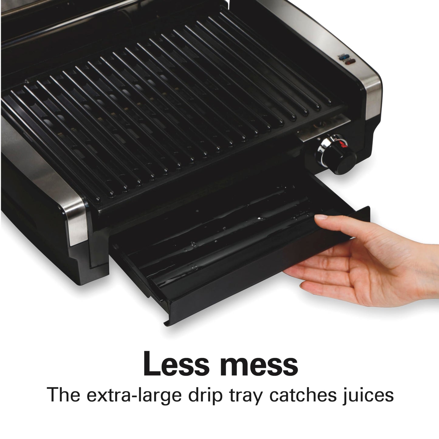 Electric Indoor Searing Grill – 118 sq. in., Viewing Window, Adjustable Temp to 450°F, Stainless Steel