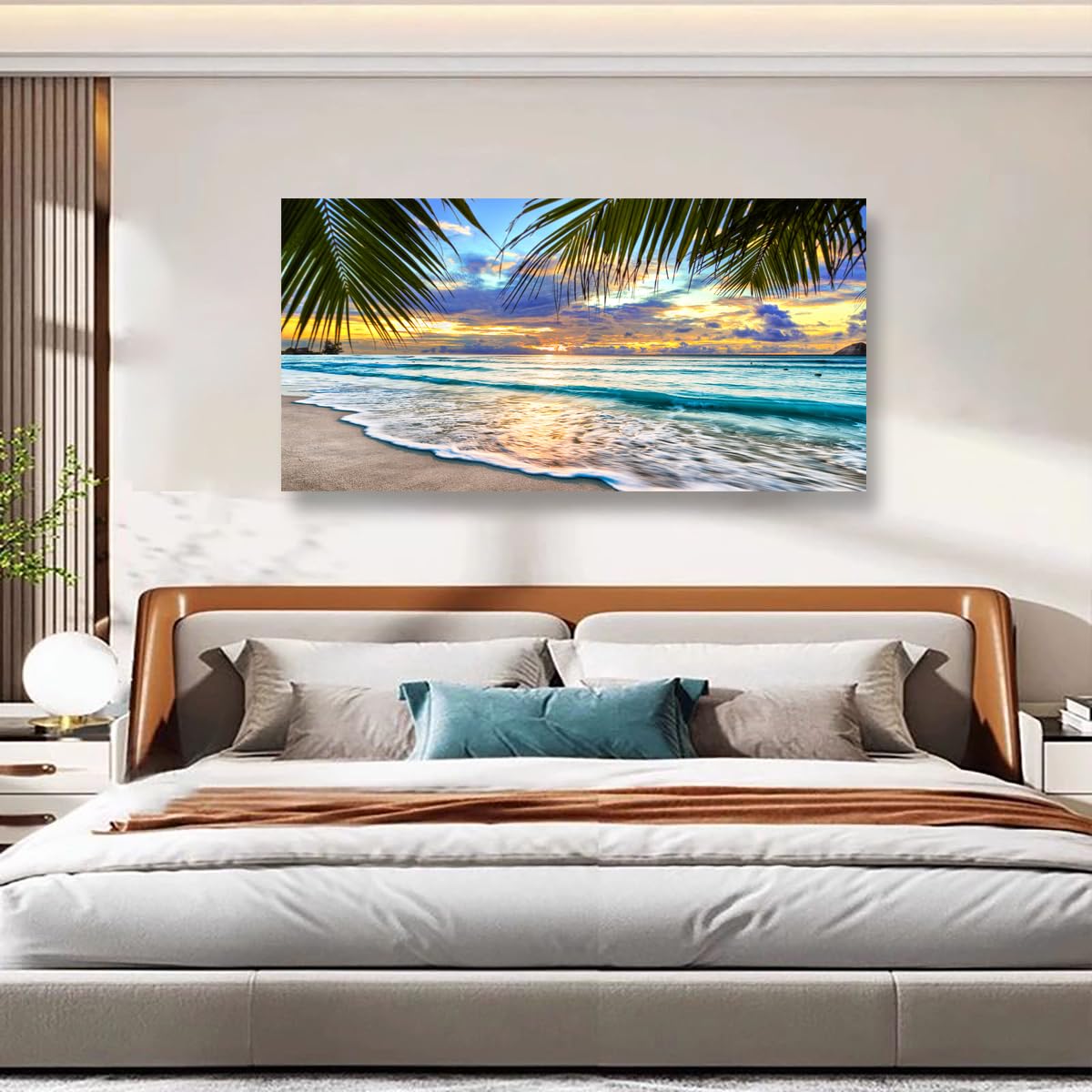 Golden Lotus Pictures Canvas Wall Art for Living room Office Bedroom Wall Decor,Flowers Wall Art Print Paintings Modern Abstract Oil Painting Artwork Waterproof Ready to Hang-20x40inch