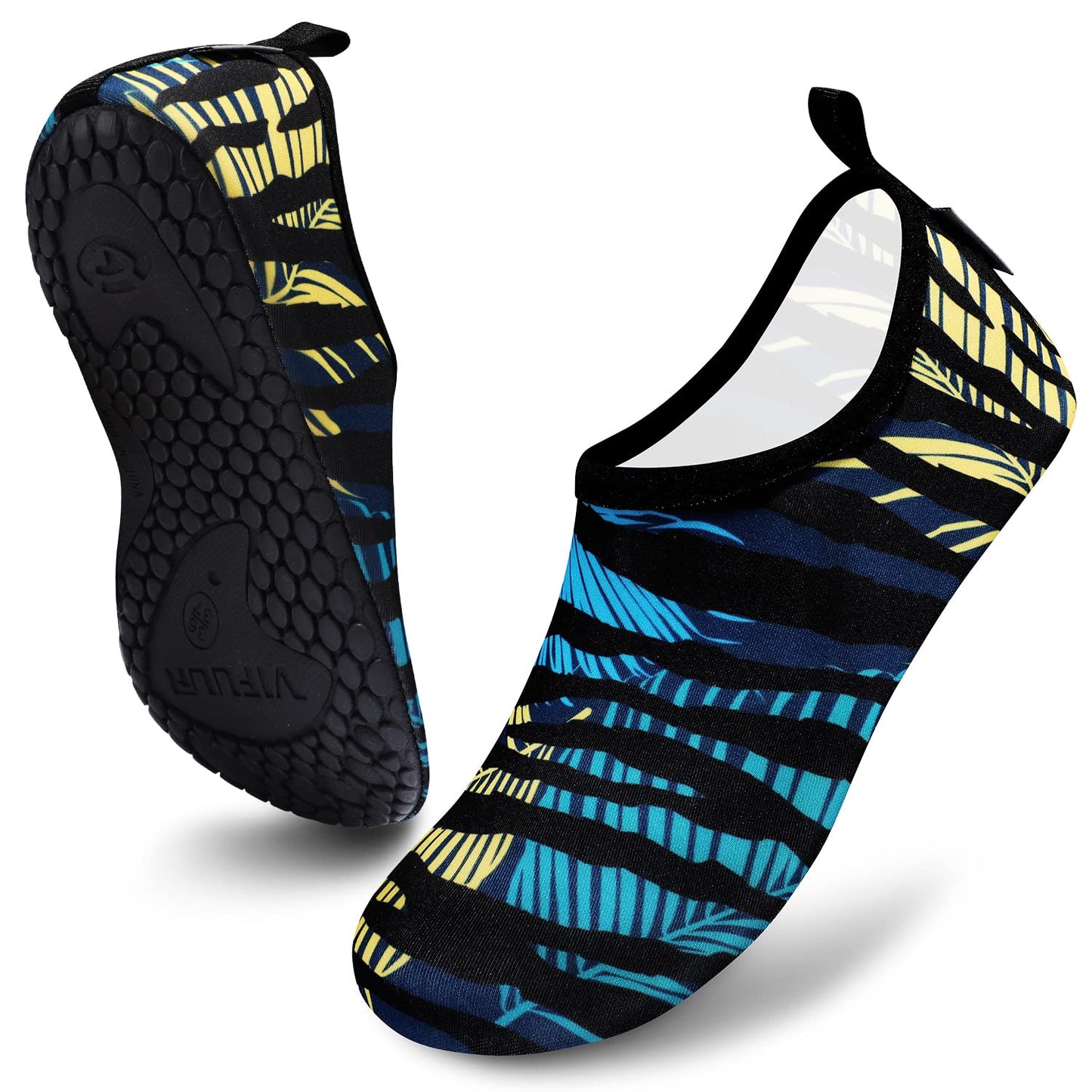 VIFUUR Water Sports Shoes Barefoot Quick-Dry Aqua Yoga Socks Slip-on for Men Women