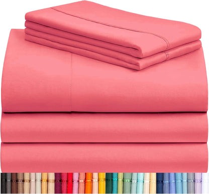 LClub Luxury 4-Piece Cooling Microfiber Sheet Set