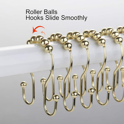 2-Pack Shower Curtain Hooks –12-Piece Each