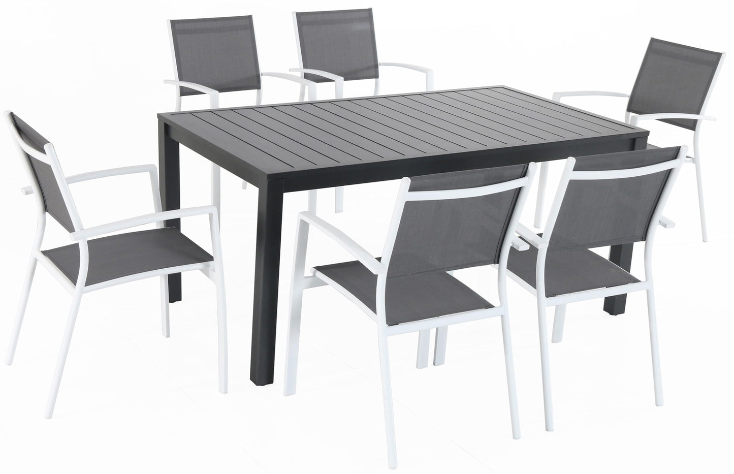 Hanover Naples 11-Piece Patio Dining Set with Rust Resistant Aluminum 40" x 118" Expanding Rectangular Dining Table w/ 10 High-Back Stackable Sling Chairs, Weather-Resistant Outdoor Dining Set for 10