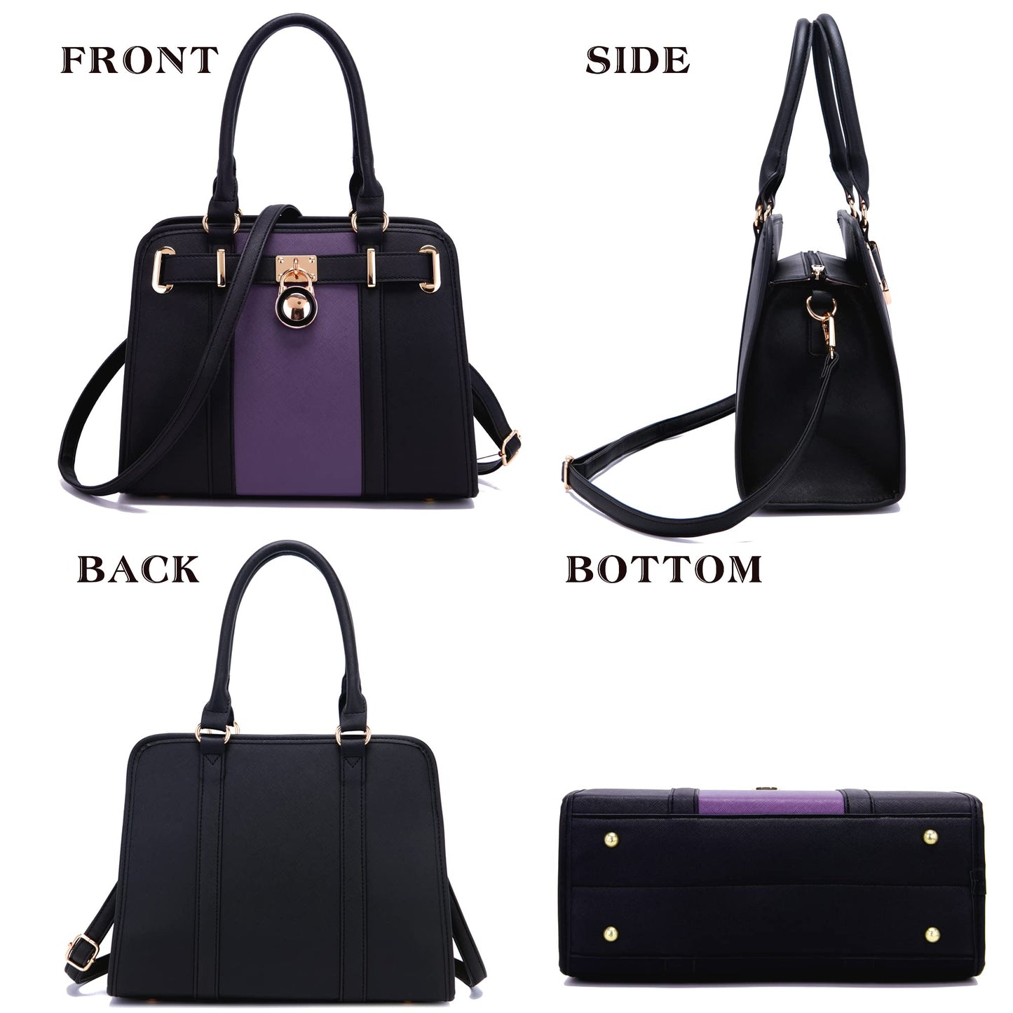 Handbags Sets For Women Shoulder Bags Top Handle Work Satchel Tote Purses Set With Matching Wallet 2pcs