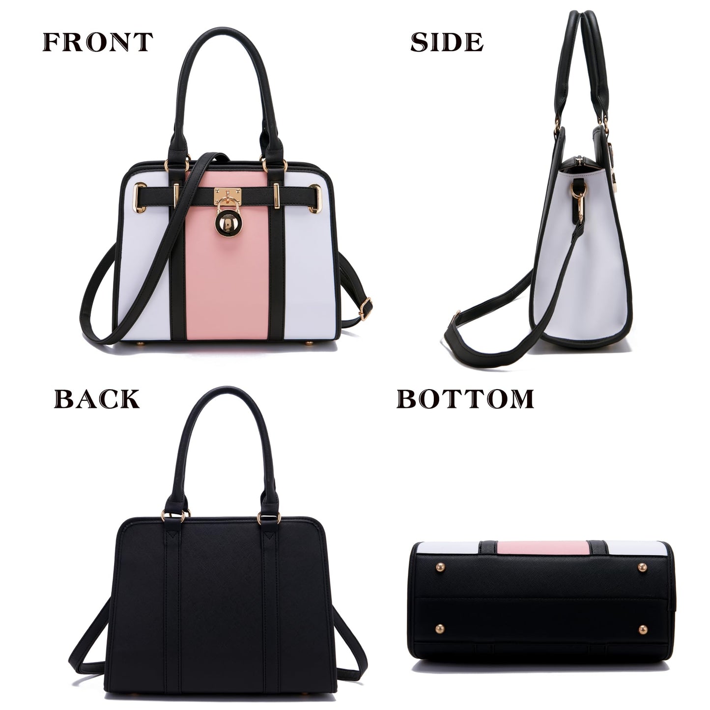 Handbags Sets For Women Shoulder Bags Top Handle Work Satchel Tote Purses Set With Matching Wallet 2pcs