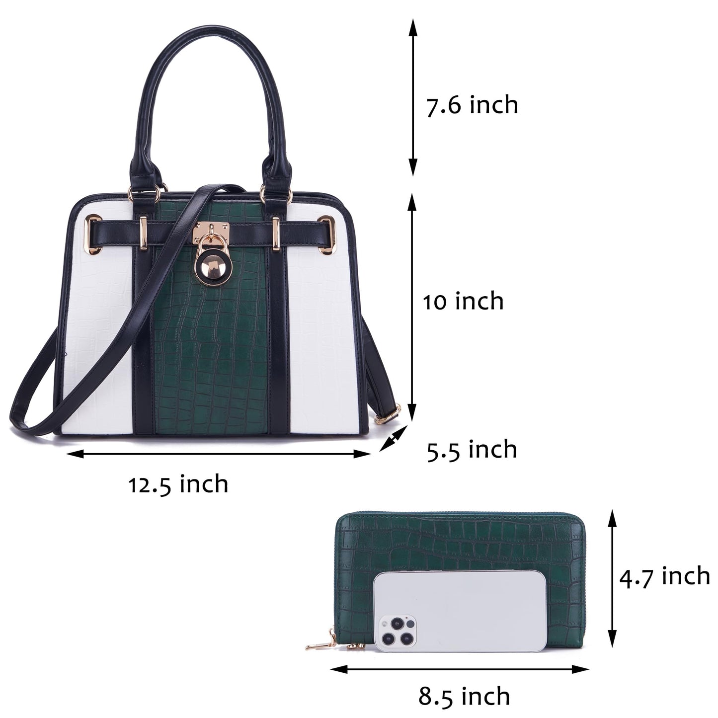 Handbags Sets For Women Shoulder Bags Top Handle Work Satchel Tote Purses Set With Matching Wallet 2pcs