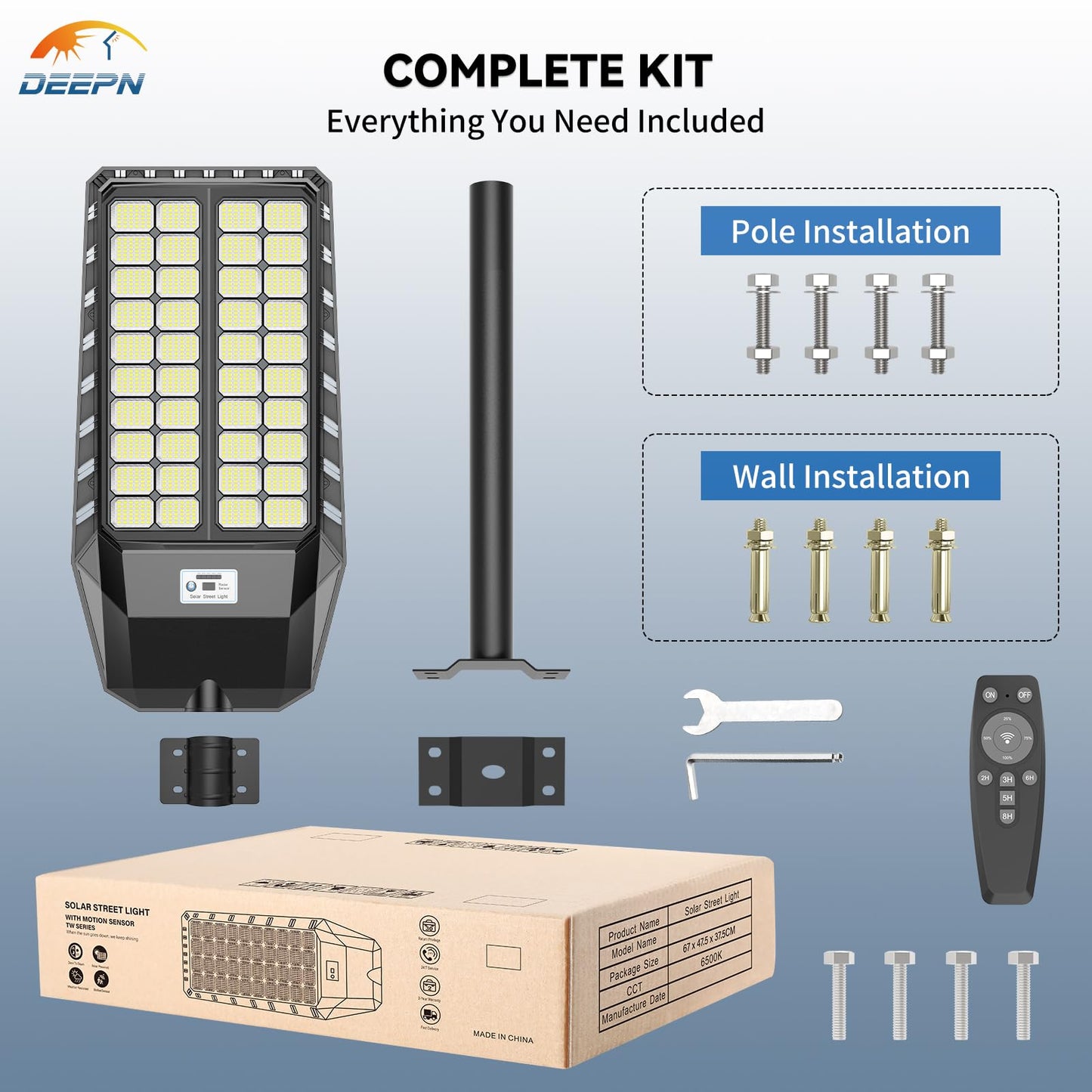 Solar LED Outdoor Security Flood Light – Motion Sensor, Dusk to Dawn, IP67, Street-Light Style Brightness