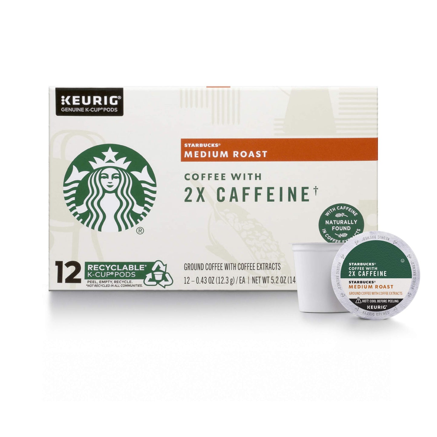 Capsules de café Starbucks K-Cup, pack de variétés de café naturellement aromatisé pour les cafetières Keurig, 100 % arabica, 1 boîte (40 capsules) 