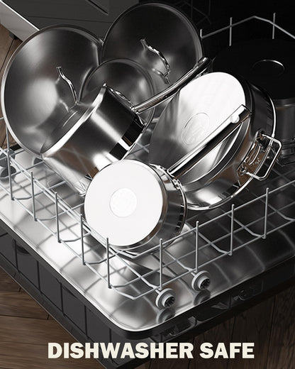 Cooks Standard 8-Piece Stainless Steel Cookware Set – Saucepans, Sauté Pan, Stockpot with Lids