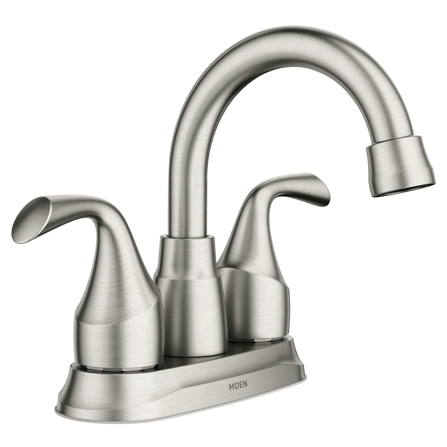 Moen Idora Chrome Two-Handle Centerset Bathroom Sink Faucet with Drain Assembly, 84115