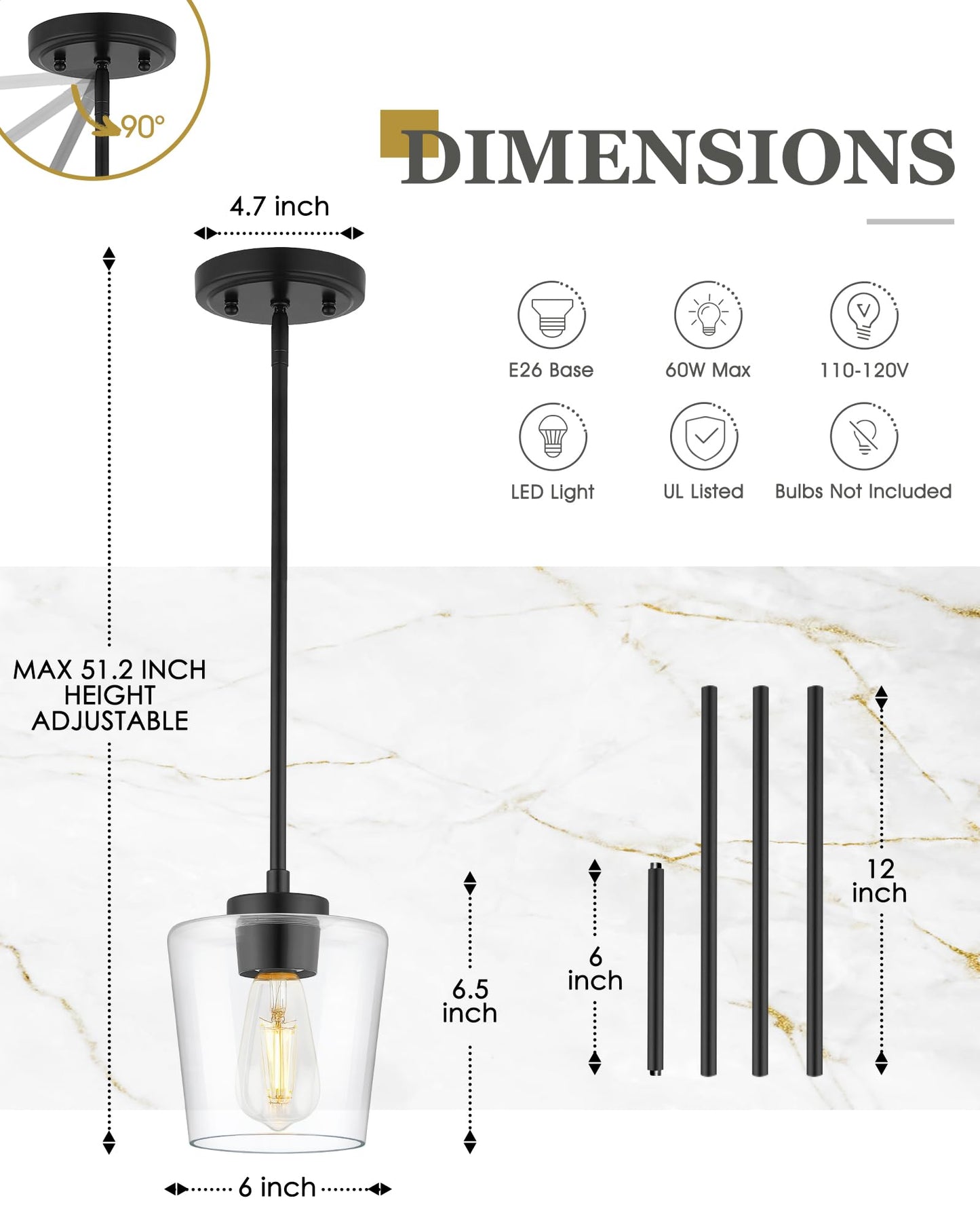 3-flammige Pendelleuchte, gebürstete goldene Esszimmerleuchte über dem Tisch, verstellbare Kücheninselbeleuchtung mit milchweißem Glas, Bauernhaus-Hängeleuchte, AD-22004-3P-GD 