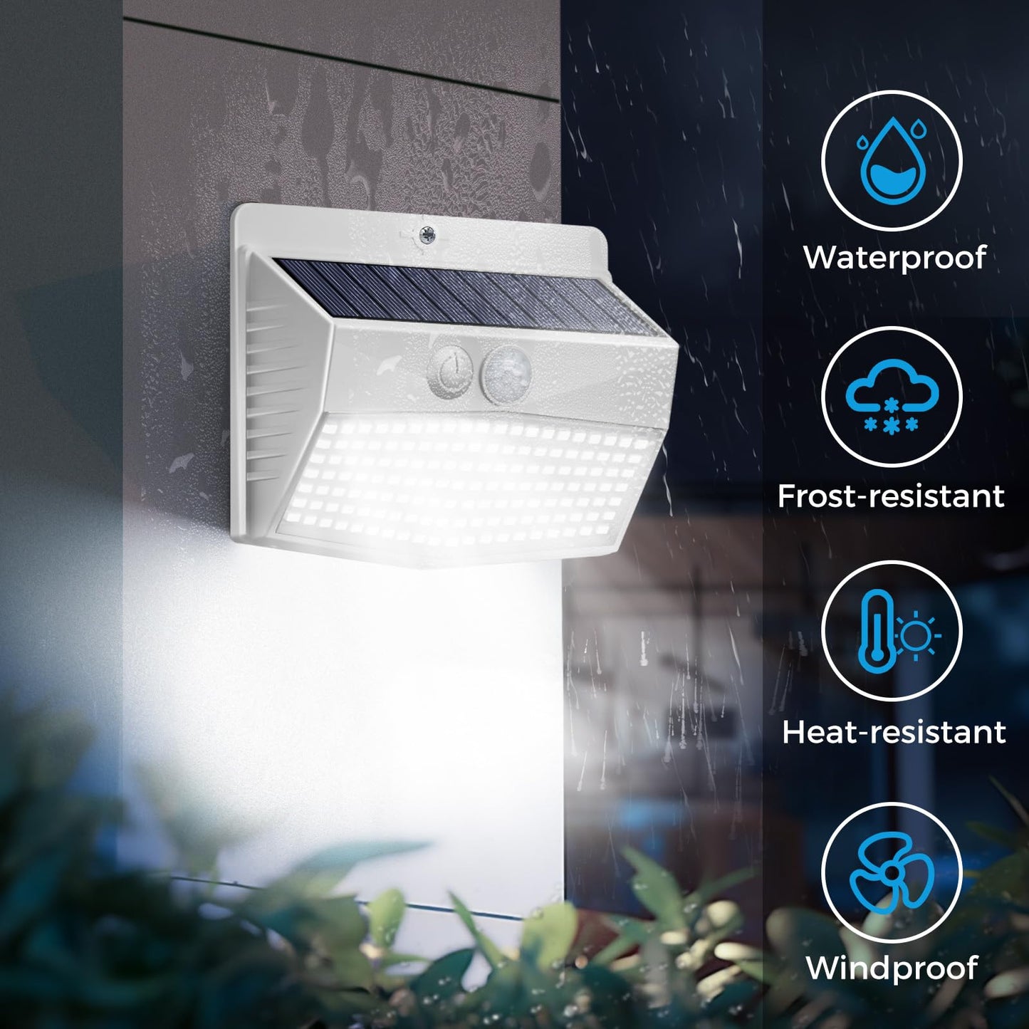 2-Pack Solar Security Lights – Motion Sensor, Waterproof