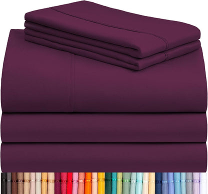 LClub Luxury 4-Piece Cooling Microfiber Sheet Set
