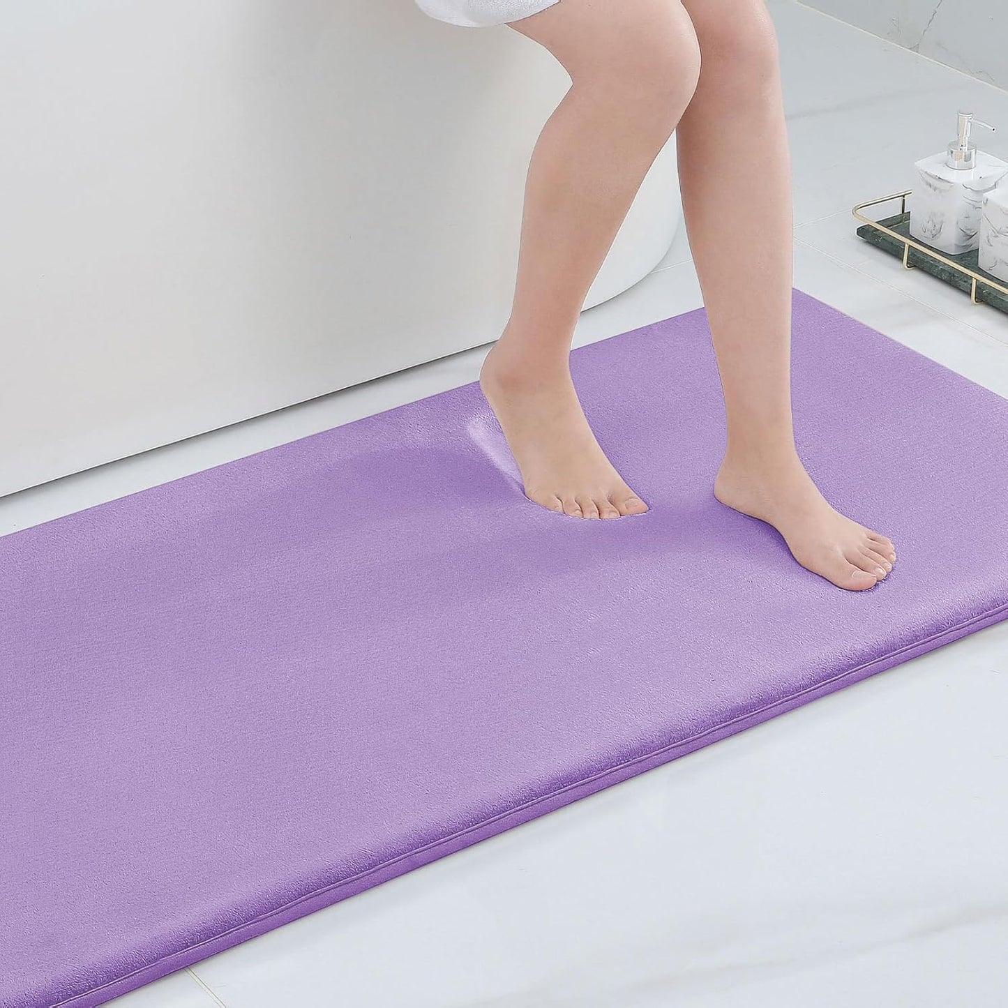 Smiry Memory Foam Bath Mat – Ultra Soft, Absorbent, Non-Slip Rug for Bathroom