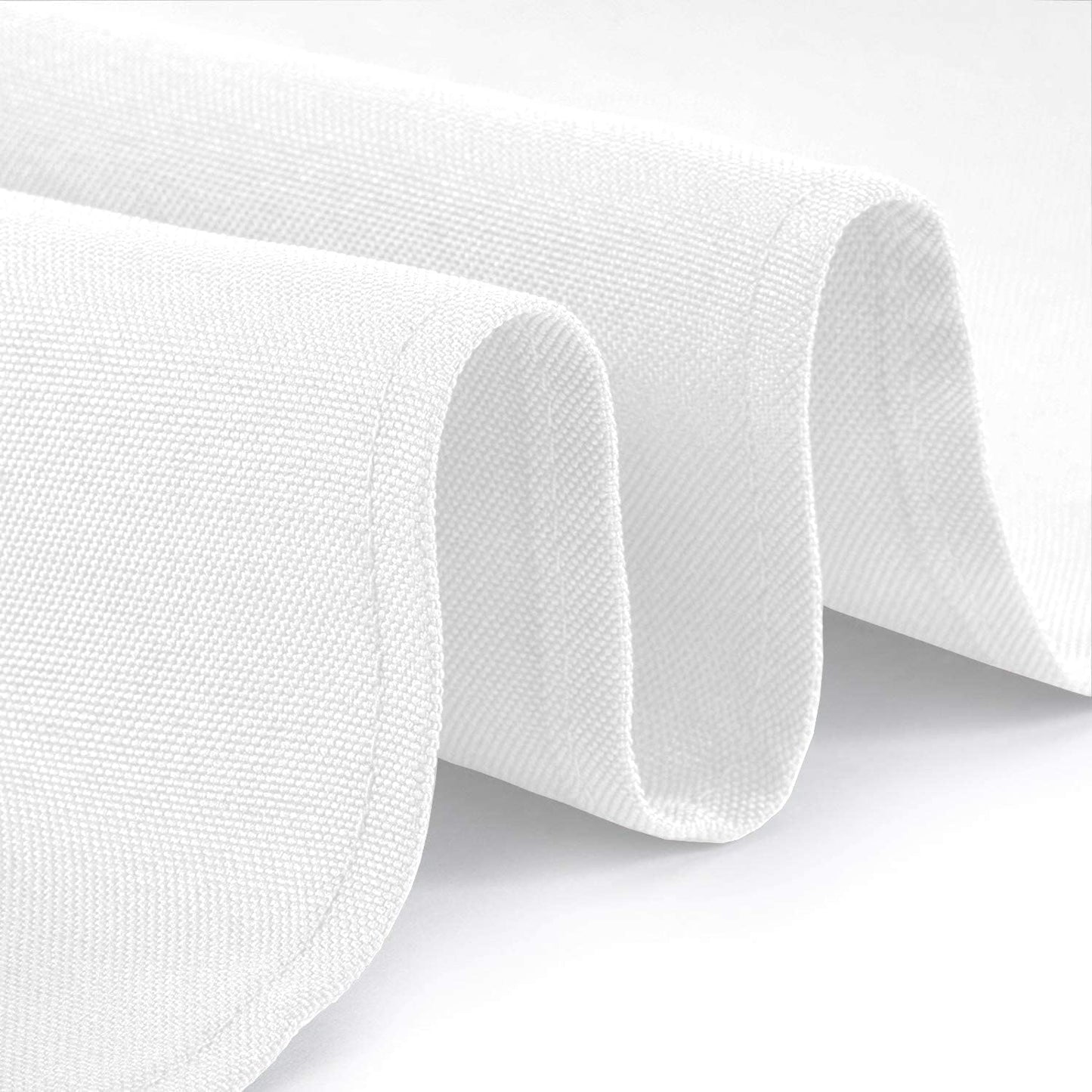 Nappe carrée blanche 52 x 52 pouces, 200 g/m² - Lot de 2 nappes carrées extra douces - Résistante aux taches et aux plis, lavable en machine, nappe carrée pour toutes les occasions, qualité supérieure 