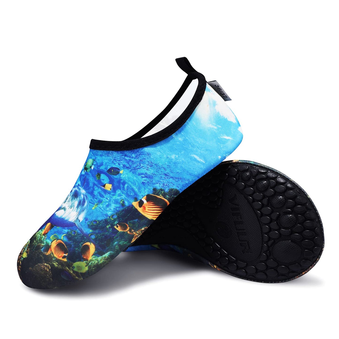 VIFUUR Water Sports Shoes Barefoot Quick-Dry Aqua Yoga Socks Slip-on for Men Women