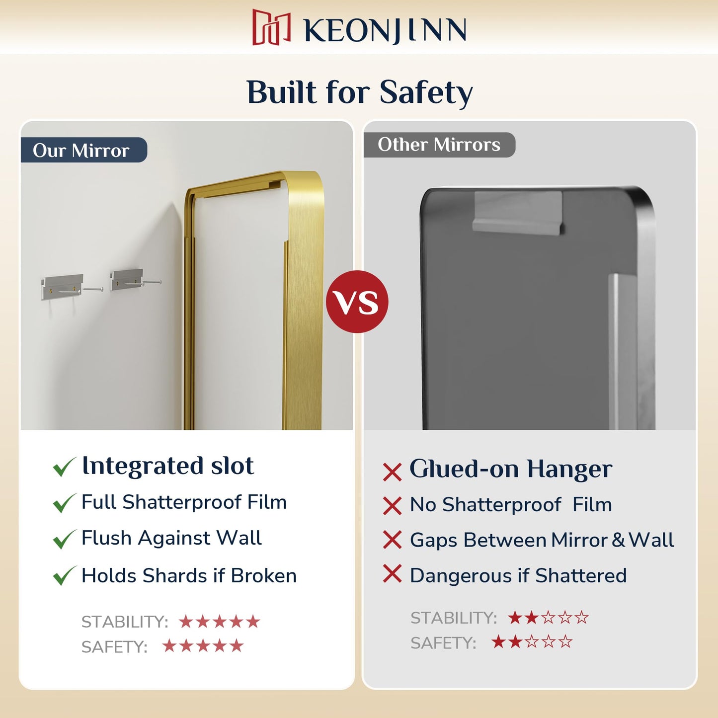 Keonjinn Black Mirror for Bathroom Sink, 24 x 30 Inch Sandblasted Finish Aluminum Wall Mirrors, Matte Black Rectangle Farmhouse Mirror with Shatterproof HD Tempered Glass, Anti-Rust Metal Frame