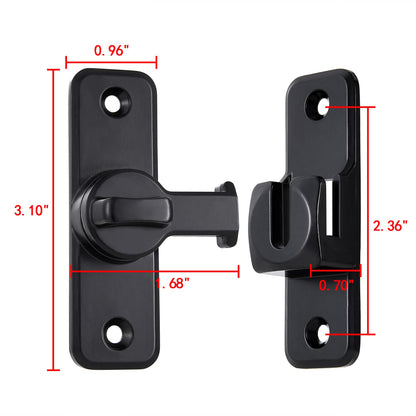 Enhanced Security Flip Latch Lock, Heavy-Duty Sliding & Swing Door Latch