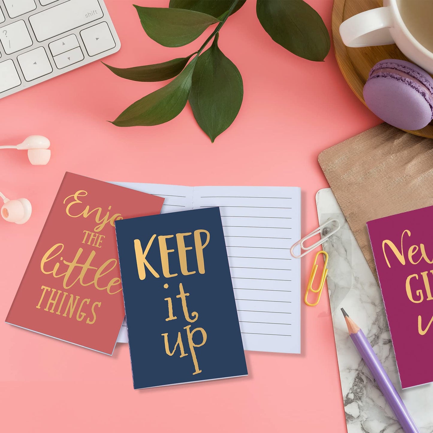 Zonon 24 Pcs Mini Colorful Notebooks Bulk Gifts, Funny Motivational Journals Notepads Inspirational Notepads Small Pocket Notebook Teacher Office Prizes Travel(Motivational Style)