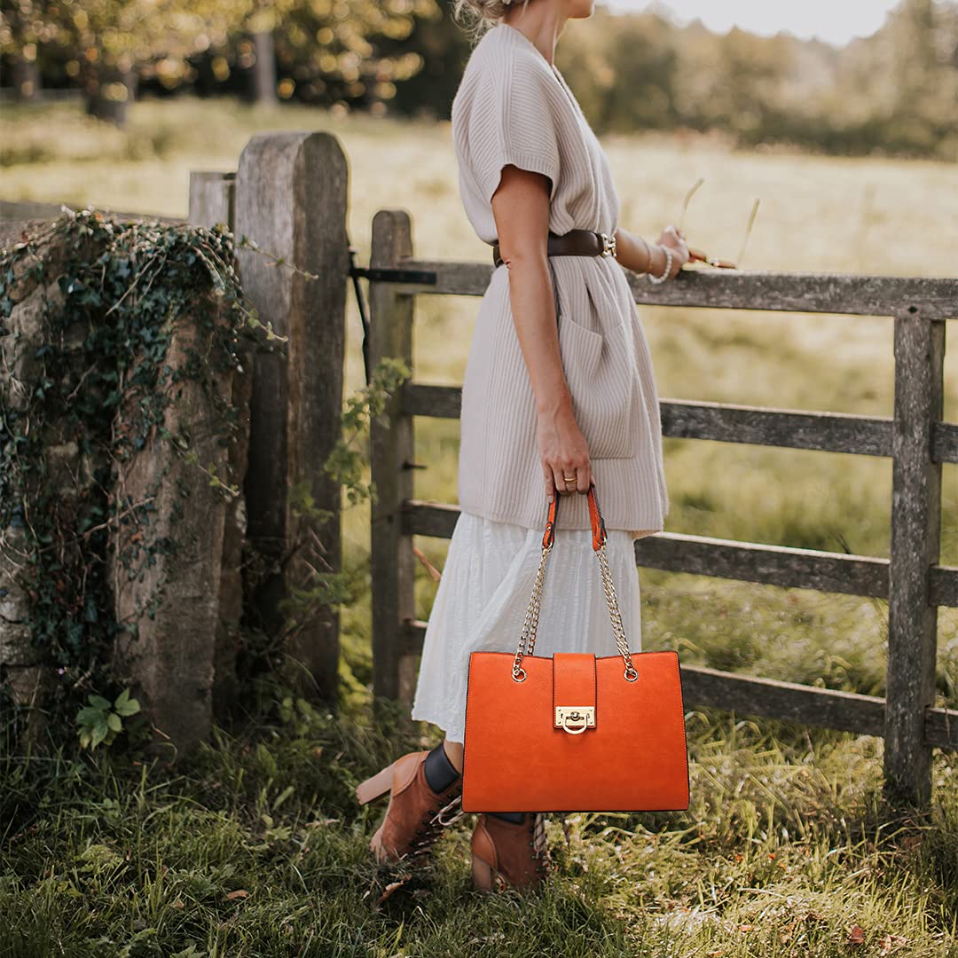 Dasein Sac à main en cuir pour femme Sac fourre-tout Sac à bandoulière Sac à main à poignée supérieure Sac à bandoulière avec pochette assortie