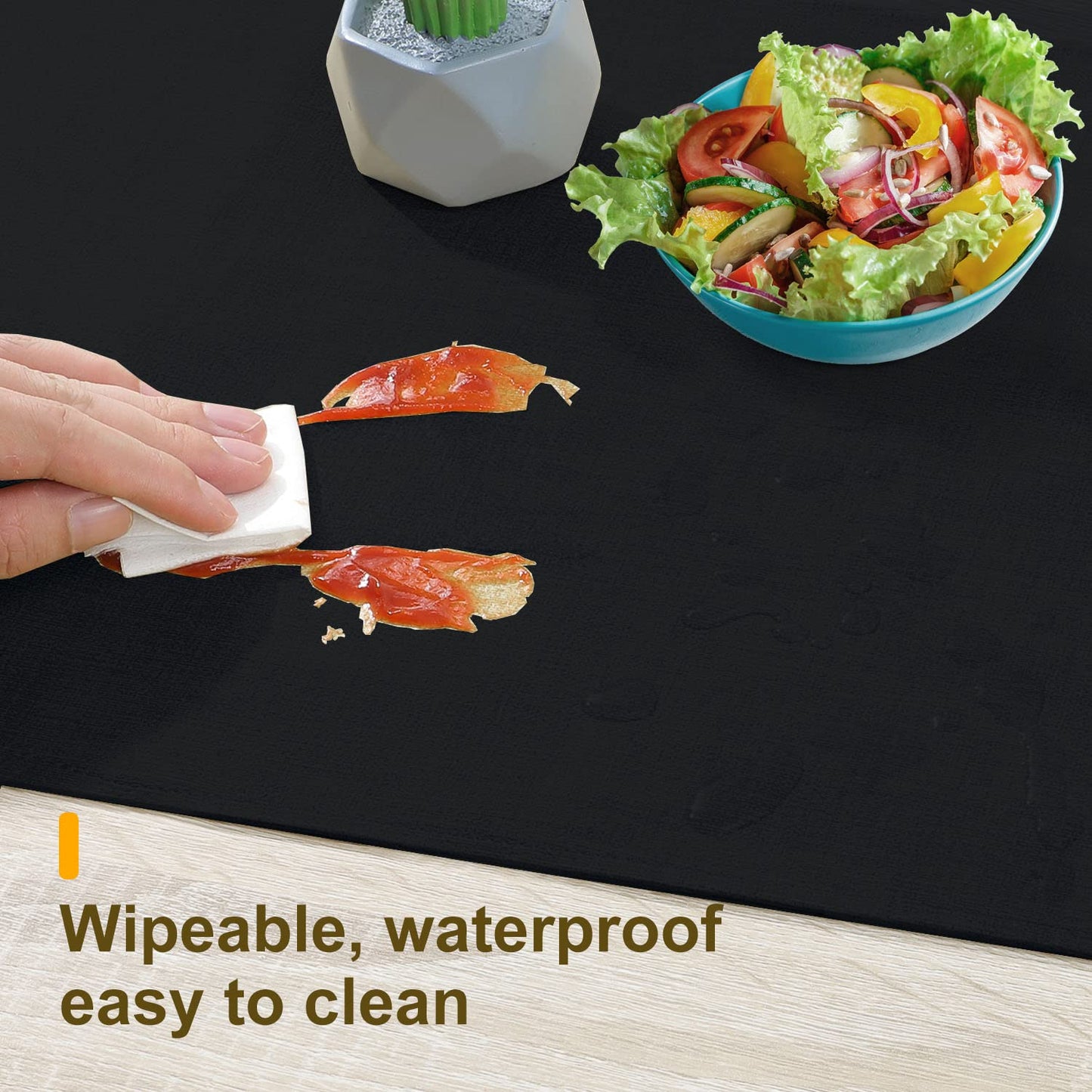 Wipeable Table Runner – Thick Farmhouse-Style Runner for Kitchen, Bedroom, Living Room, Indoor & Outdoor Use
