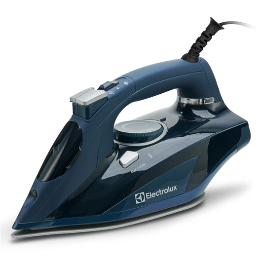 Electrolux Professional Steam Iron for Ironing Clothes, 1700 Watt Clothing Iron with Adjustable Steamer, Titanium Infused Ceramic Sole Plate, Self Clean, Auto Shut Off, Even Heat Distribution - Blue