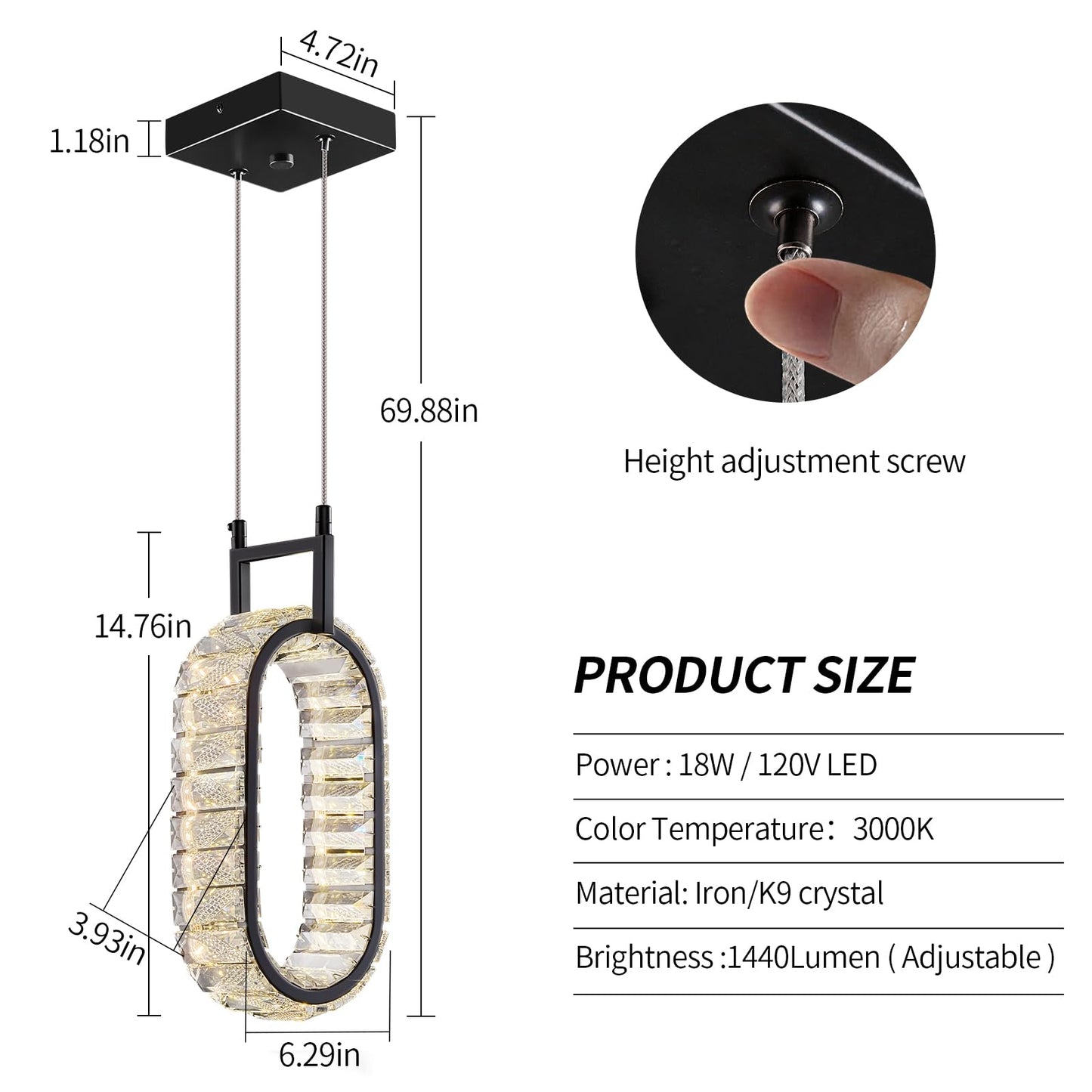 Mini-Leuchte für Kücheninseln, moderne LED-Pendelleuchte aus Kristall, rechteckiger Kronleuchter in Gold für Esszimmer, Wohnzimmer, Küche, Schlafzimmer, Bar (1 Stück) 