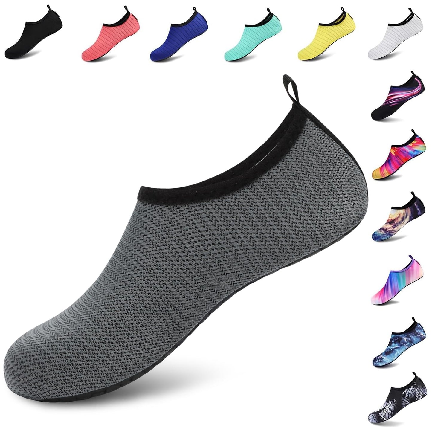 VIFUUR Water Sports Shoes Barefoot Quick-Dry Aqua Yoga Socks Slip-on for Men Women