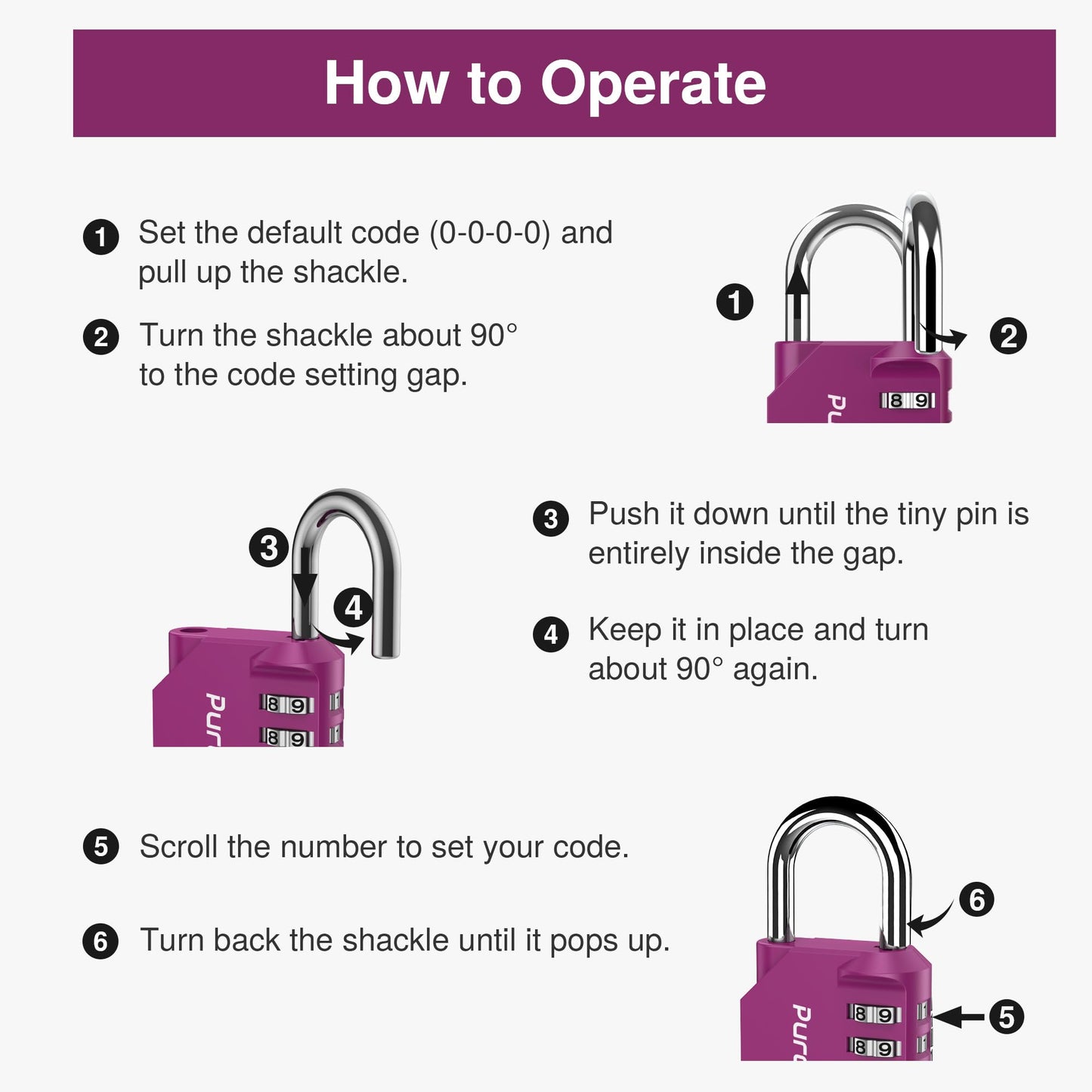 Puroma Lot de 4 cadenas à combinaison à 4 chiffres pour casier de salle de sport, casier de sport, clôture, boîte à outils, portail, étui, rangement à moraillon (vert) 