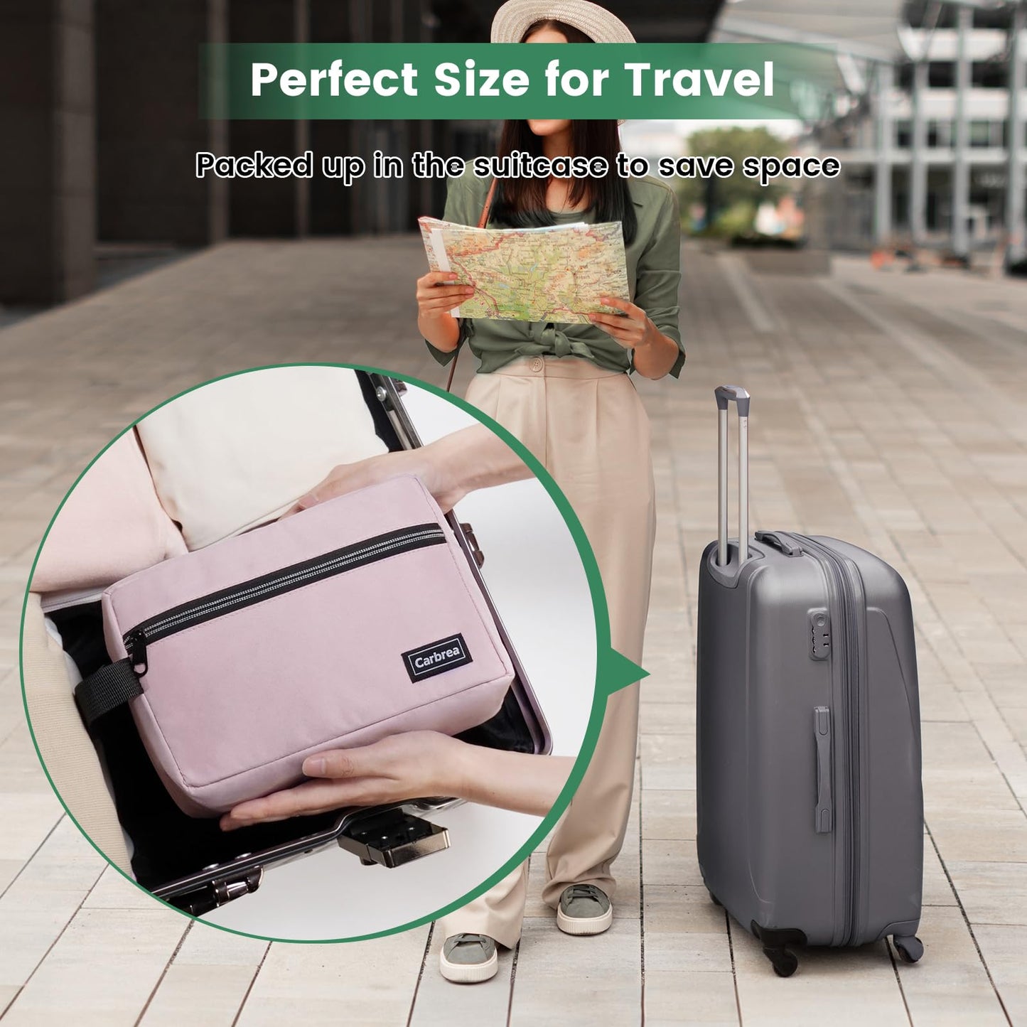 Travel Toiletry Bag - Small Tavel Bag for Toiletries, Cosmetics, Accessories, Gifts