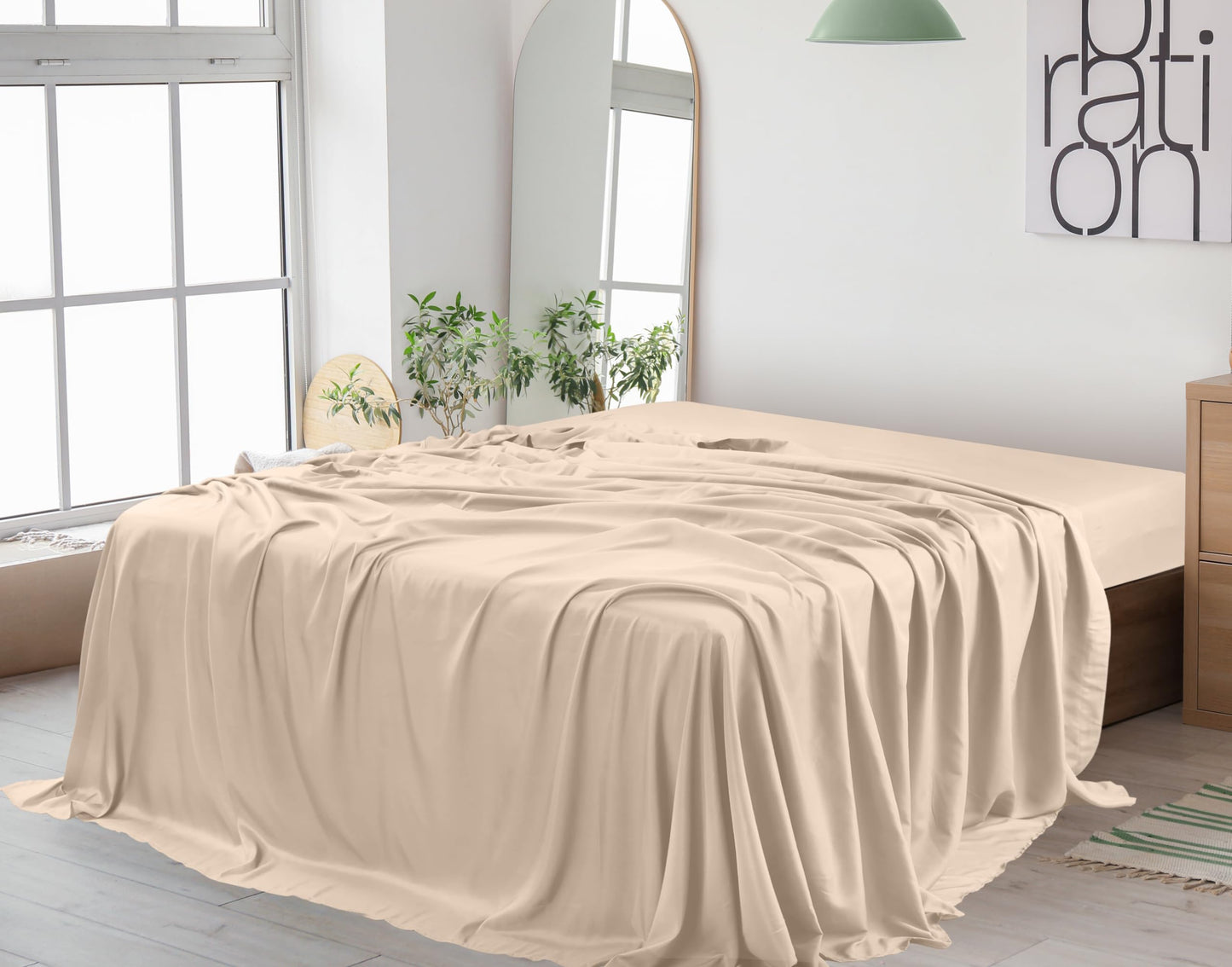 Draps plats Utopia Bedding - Lot de 6 - Tissu en microfibre brossé doux - Draps supérieurs résistants au rétrécissement et à la décoloration - Entretien facile (Queen, Blanc) 