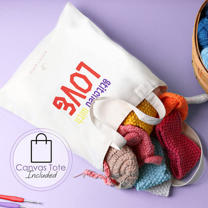Crochet Kit for Beginners Adults and Kids, Knitting & Crochet Supplies Includes 1500 Yards Assorted Yarn