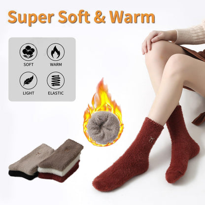 5 Pairs Fuzzy Soft Cozy Comfortable Socks for Women, Casual Sleep Comfy Socks, Perfect Warm Winter Gifts for Women