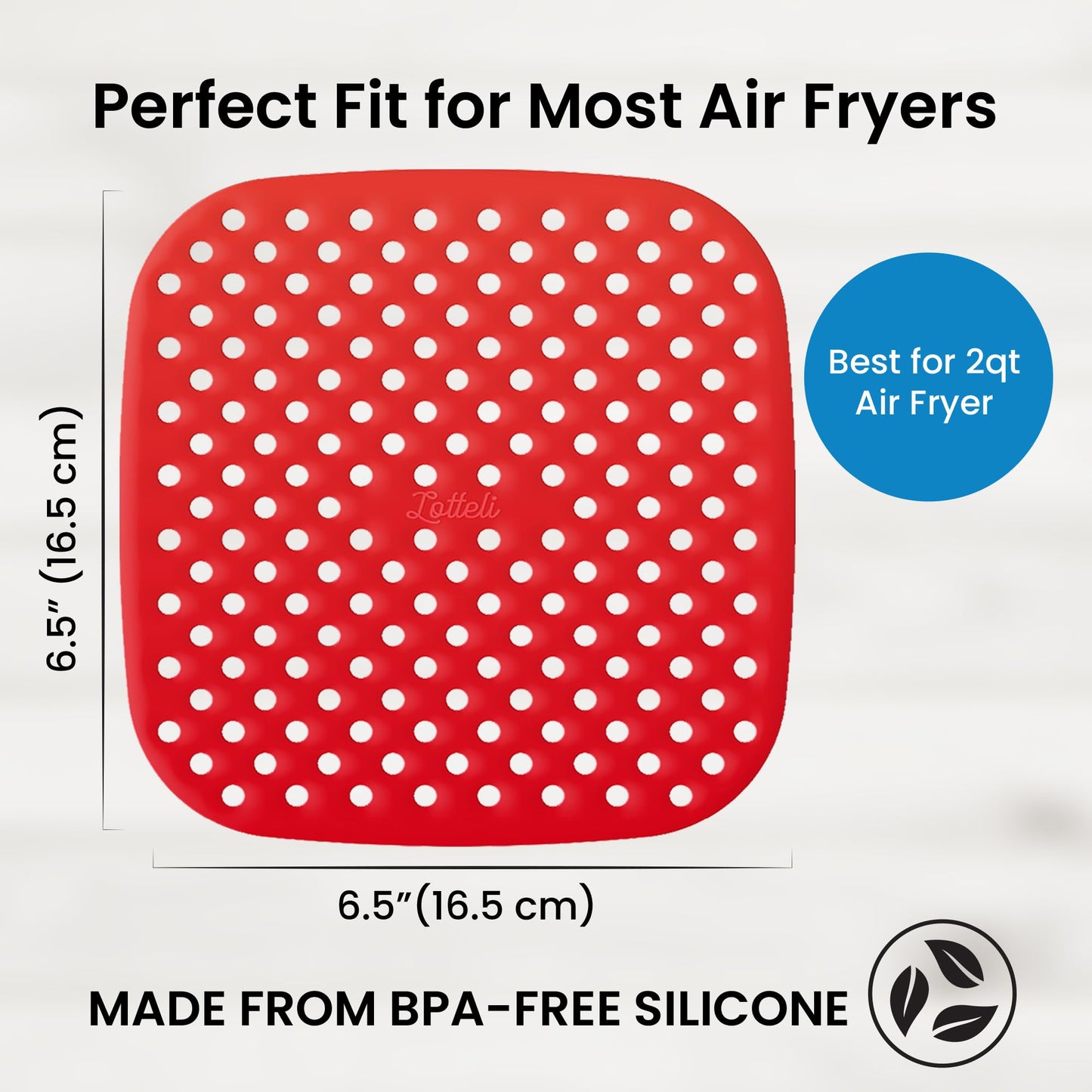 Air Fryer Liners Silicone 3 Pack for 5QT or Bigger Air Fryers - 8.5" Square Silicone Air Fryer Liners - Reusable Easy to Clean Air Fryer Accessories - Non-Stick Parchment Paper Replacement