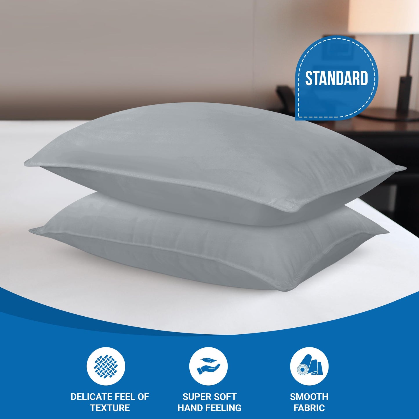 Utopia Bedding Bed Pillows for Sleeping (White), Queen Size, Set of 2, Hotel Pillows, Cooling Pillows for Side, Back or Stomach Sleepers