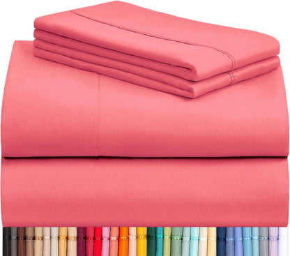 LClub Luxury 4-Piece Cooling Microfiber Sheet Set