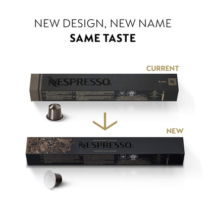 Nespresso Inspired Ispirazione Espresso Set (50 Capsules – Compatible with Original Line